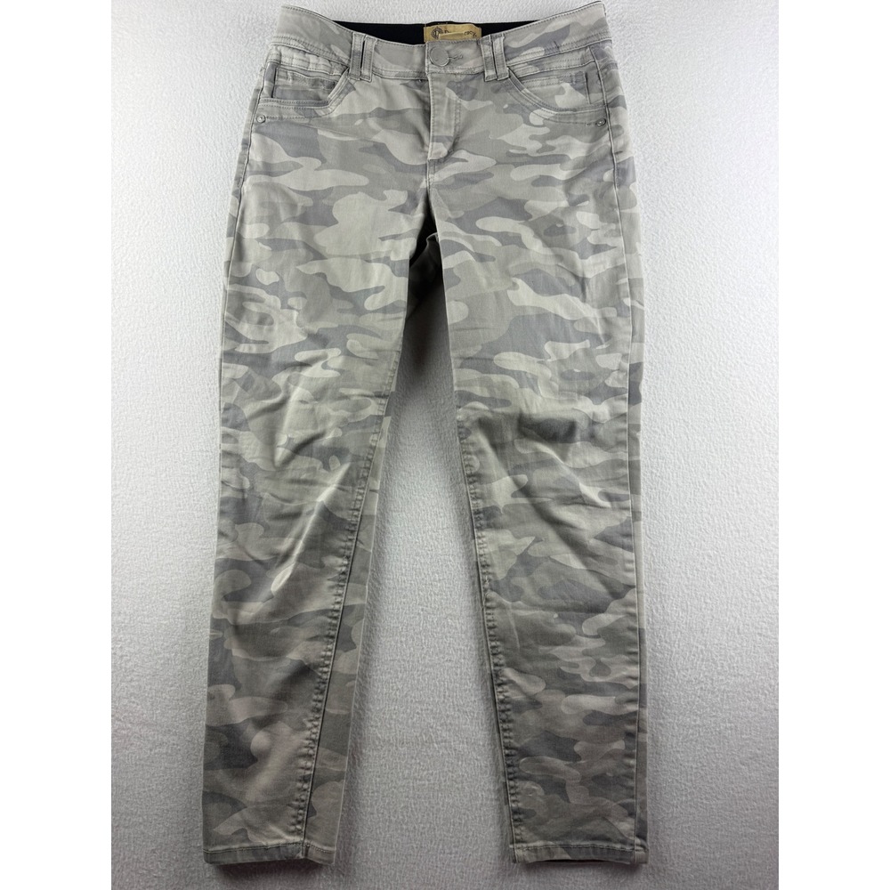 Democracy Womens Grey Camo Ab technology Slim Tapered Pants Size 6 B1304QX82XX